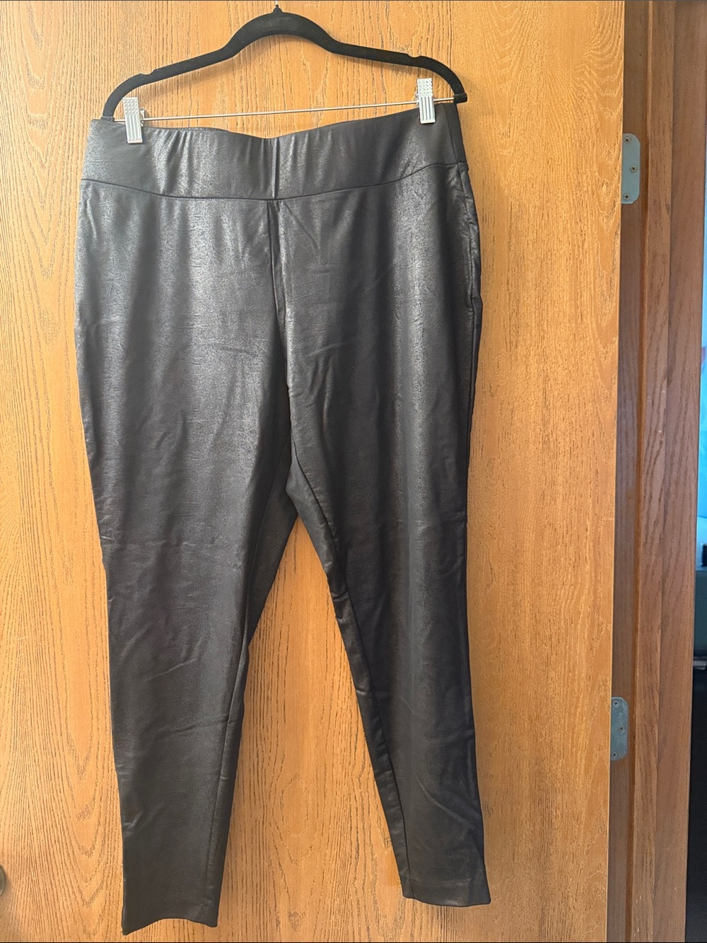 Cato Black Faux Leather Leggings